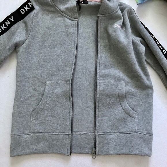 DKNY NWOT Full Zip Hoodie Girls 10 - Picture 7 of 11